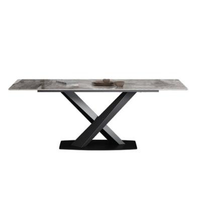 China Modern Minimalist Rock Panel Table Contemporary Bright Italian Dining Table Dining Table Home for sale