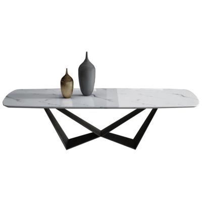 China Creative contemporary Nordic marble coffee table living room tea table restaurant wrought iron side table for sale