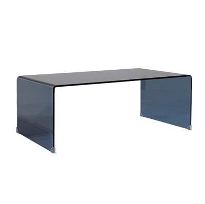 China Contemporary simple glass coffee table rectangular living room simple modern desk table for sale