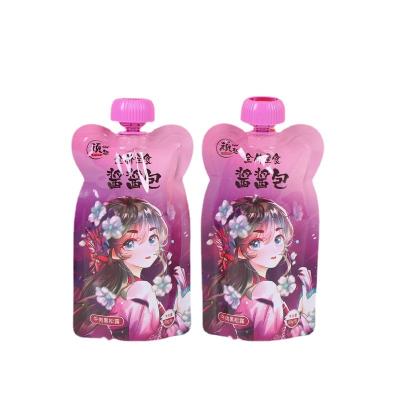 China Recycled Materials Customized Special Shapes Snack And Beverage Packaging Bags Vacuum Sealed Aluminum Foil Stand Up Spout Pouch for sale