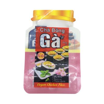 China Recyclable PE Refrigerated Packaging Sushi Special Shaped Self Supporting Sealed Food Grade Plastic Bags for sale