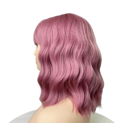 China Hot Selling Short Bob Wig Synthetic Hair Wigs Amazone Body Wave Pink Pink Wigs For Cosplay Daily Party for sale