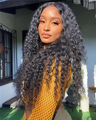 China Water Wave Lace Wigs Seller Pre Plucked Swiss Remy Human Hair Wigs 13x4 13x6 150% Density Water Wave Lace Wigs For Black Women for sale