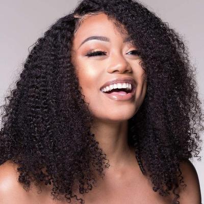 China Cheap Wholesale Price Afro Wave Hair Lace Front Wigs Afro Kinky Curly Bob Wig Human Hair Wigs For Black Women for sale