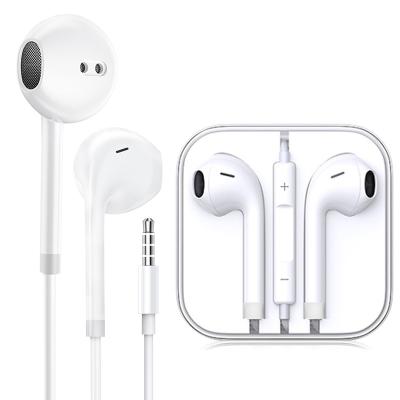 China In-Ear 3.5mm Wired Earphone In Ear Headphones White And Black Color With Microphone Noise Isolating Earphone For iPhone For Android for sale