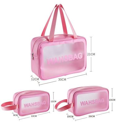 China PVC Waterproof Custom Cosmetic Bag Pouch Transparent Travel Makeup Bag For Wholesale for sale