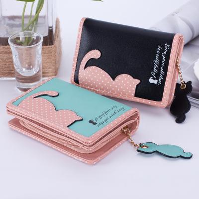 China Waterproof Hot Selling Designer Purses Print Embroidery Customized Leather Wallet For Ladies for sale