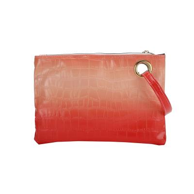 China Wholesale 2021 high quality fashion gradient ladies evening clutch purses snake fancy women's leather clutches for sale