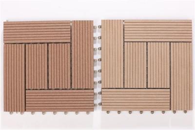 China Wood Grain Pattern WPC Outdoor Decking Floor Tiles for Synthetic Wood Plastic Composite for sale