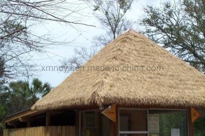 China Customized Fireproof Artificial Thatch Fiber Plastic Tile for Yellow Roofing Needs for sale