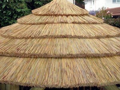 China African Garden Decoration PVC Material Component Brick Red Fireproof Thatch Roofing Tile for sale