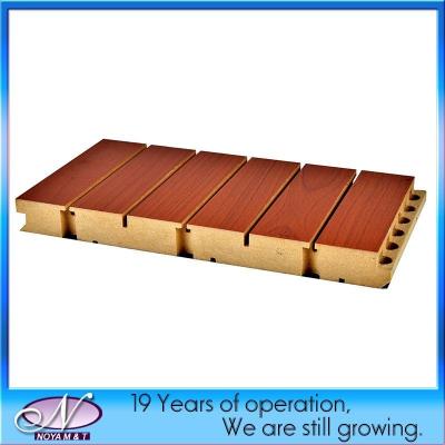 China Fireproof Grade A1 Wooden Grooved Acoustic Wall Panel for Hotel Cinema Soundproofing for sale