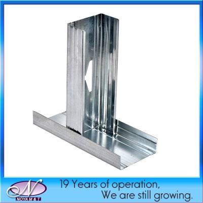 China 3000mm Standard Length Galvanized Drywall Stud Building Metal Channel Ceiling Profile for sale