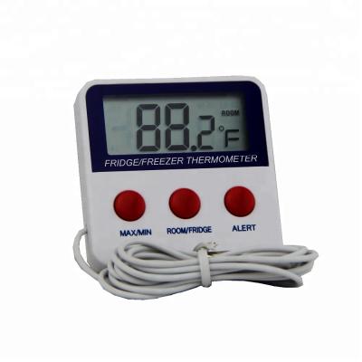 China ABS Plastic Smart Design Digital Fridge Freezer Magnetic Thermometer with Max Min Record and Alarm Function for sale