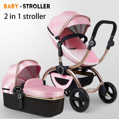 China Luxury Egg Shape Egg Shape Baby Stroller Sight Baby Pram Push Chair Aluminum Alloy Tube 3 In1 High For Newborn for sale