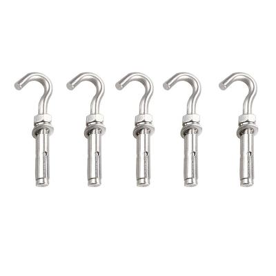 China Outdoor Installation Concrete Wall Hook 304 Stainless Steel Heavy Duty Open Cup Hook Expansion Bolts For Concrete Wall for sale