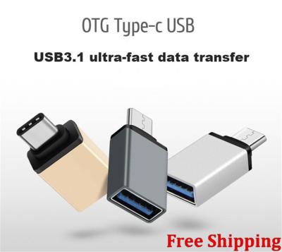 China Video Game Player Metal USB-C Type C Male To USB 3.0 Female For xiaomi 4c type-c Converter Adapter OTG Function For Macbook 12inch for sale