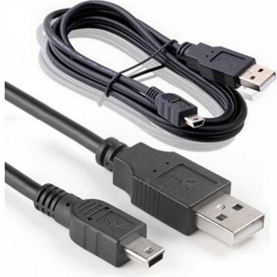 China MP3/MP4 Player USB 2.0 One Male To 5 Pin Mini USB Data Sync Charger Charging Cable For GPS MP3 MP4 Player Digital Camera Phone for sale