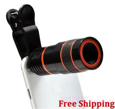 China 8 Times 8X Optical Zoom Mobile Phone Telescope CAMERA LENS With Clip For iPhone Samgsung Huawei WAZLES2 for sale