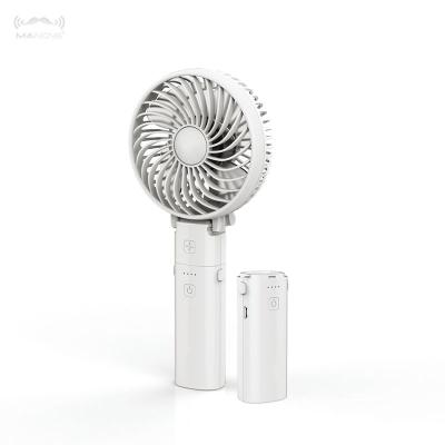 China Portable Mini Size USB Electric Rechargeable Folding Handheld Fan With Power Bank Function for sale