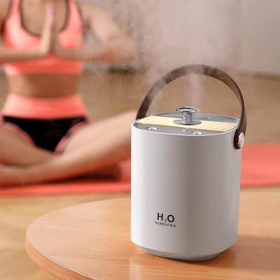 China 2022 New Portable Car Cool Water Tank 1200ML USB Mist Jet Double Spout Cool Air Humidifier With Night Light for sale