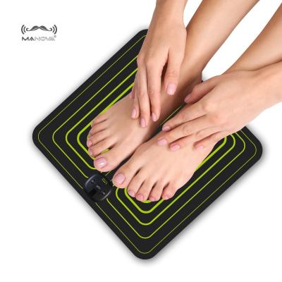 China Electric Foot Foot Massager with Detachable Control Box and Soft Silicone Foot Mat Cushion for sale