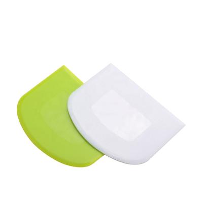 China Viable Household Tools PE Material Soft Cream Scraper Cake Dough Baking Plastic Scraper Household Viable Wholesales for sale