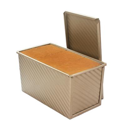 China Durable High Quality Carbon Steel Bread Non Stick Rectangle Mold Bread Baking Toast Making Pan Box With Lid Bake for sale