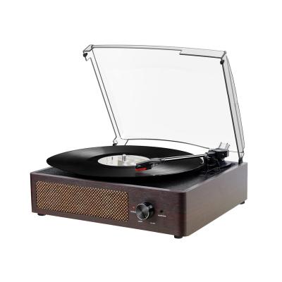 China High Quality Retro Turntable Player High Quality MDF Cover 3 Speed ​​3 Speed ​​Wooden Vinyl Record Player With Stereo Speakers for sale