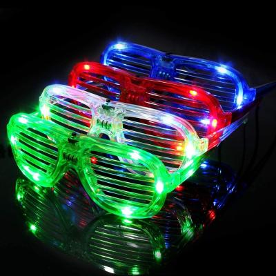 China Gift Toys 2022 Wholesale 6 Colorful LED Lights Glass Luminescent Blinds Glitter Bar Party Supplies Music Festival Decorations for sale