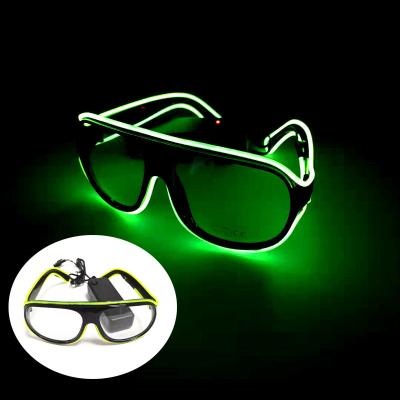 China Wholesale New 2022 Party Carnival Style Light Up Clear Glasses Glow LED Flashing Glasses For Party Decor for sale