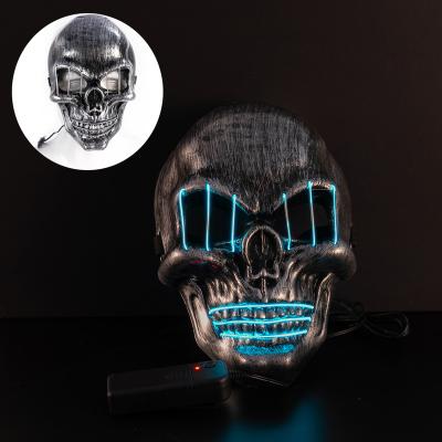 China Fun Design New Halloween Ghost Mask Led Mask Wire Light Up For Halloween Festival Party for sale