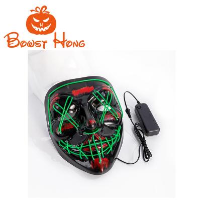 China Party Halloween Carnival Halloween Glowing Mask LED Light Up Masks Party Gifts Fashion Menhaden Halloween Decoration for sale