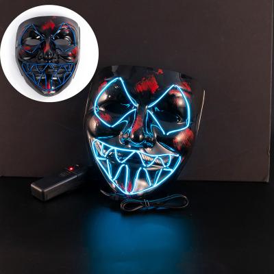 China 2022 Hot Selling PVC 3 Light Modes Luminous Halloween PP Mask For Gifts for sale