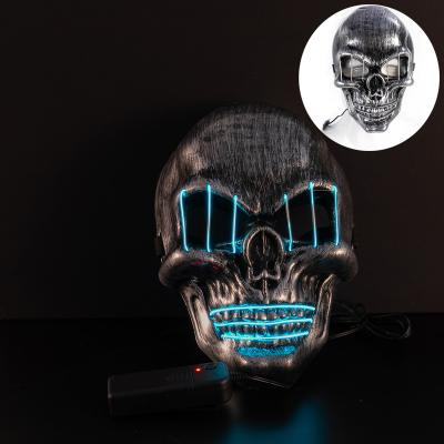 China Fun Design New Halloween Ghost Mask Led Mask Wire Light Up For Halloween Festival Party for sale