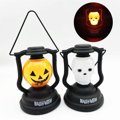 China 2022 Festival Decoration Hot Sale Halloween Decorate Little Pumpkin Lantern Skull Light Toys Glow Small Lantern for sale