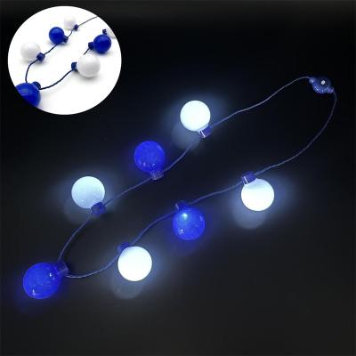 China Led Lighting Light Led Collar Fourth Of July Flashing Red White Blue Collar for sale