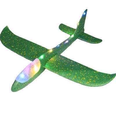 China Party Carnival Children's Trumpeter Foam Planes Cyclotron Light Glider Toy Sliding Toy Crash Outdoor Splicing Heavy Duty Model for sale