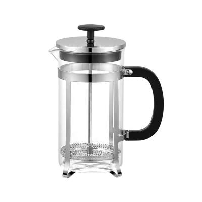 China Sustainable Portable Black Plastic Coffee Maker French Press 12-Ounce for sale