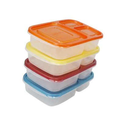 China BPA Free Microwavable Outdoor Portable 3 Compartment Plastic Food Bowl Eco - Friendly for sale