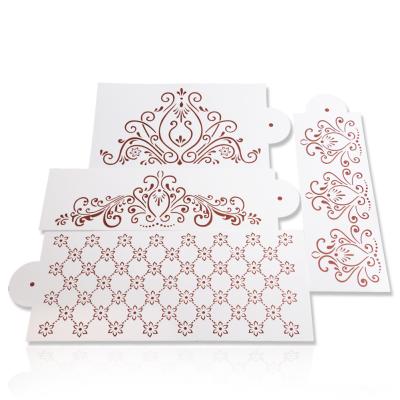 China Viable plastic stencils set for cake decorating valentine birthday decorating cookie stencil for sale