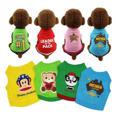 China Sustainable Wholesale Cute Pet Apparel Dog Clothes Summer Dog Vest for sale