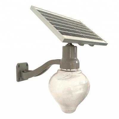 China Modern Garden Project Outdoor Waterproof Solar Panel Led Wall Light IP65 6W Peach Shape Solar Led Garden Light for sale