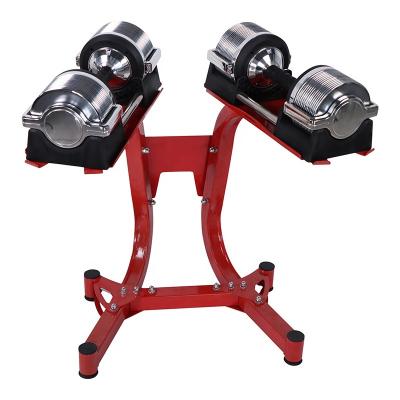 China Barbell Training New Trend Quick Change 1kg Increment A Pair Of Adjustable Dumbbells With Rack for sale