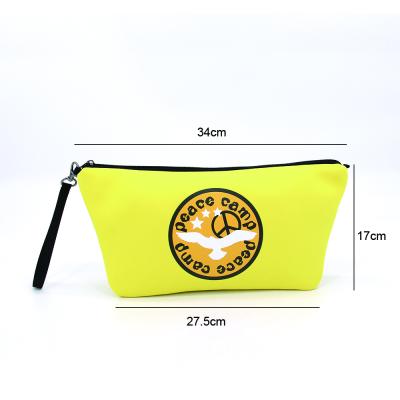 China Waterproof Custom Neoprene Handbag Purse Tote Bag, Neoprene Zipper Key Chain Wallet, Embossed Neoprene Wallet Pouch With Zipper Pockey for sale