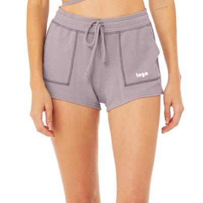 China Anti-Wrinkle High Quality Vintage Gym Wear Super Soft French Terry Shorts Knit Sweat Fit Unique Shorts For Women for sale