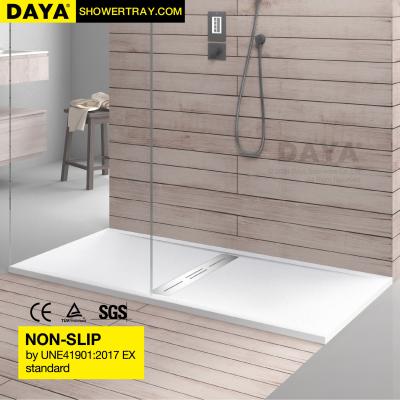 China Modern Walk In Toilet Anti-Slip Clean Artificial Stone Bottom Bathtub Resin Portable Shower Tray for sale