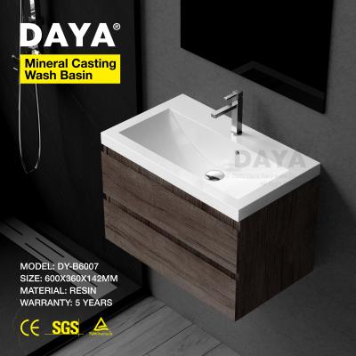 China Easy Clean Simple Toilet Basin Basin Artificial Stone Wash Basin for sale