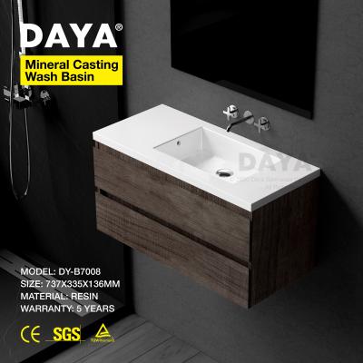 China Easy Clean Lavatory Vanity Sinks Single Solid Outdoor Bathroom Sink Wash Hand Stone Bowl Basin Sink for sale