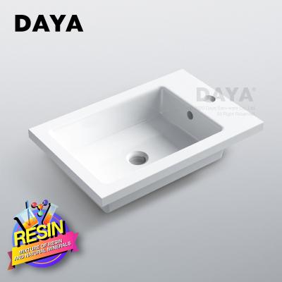 China Easy Clean High Quality Small Compound Basin Basin Pure Resin Bath Basin For Bathroom OEM Design Wash Sink for sale